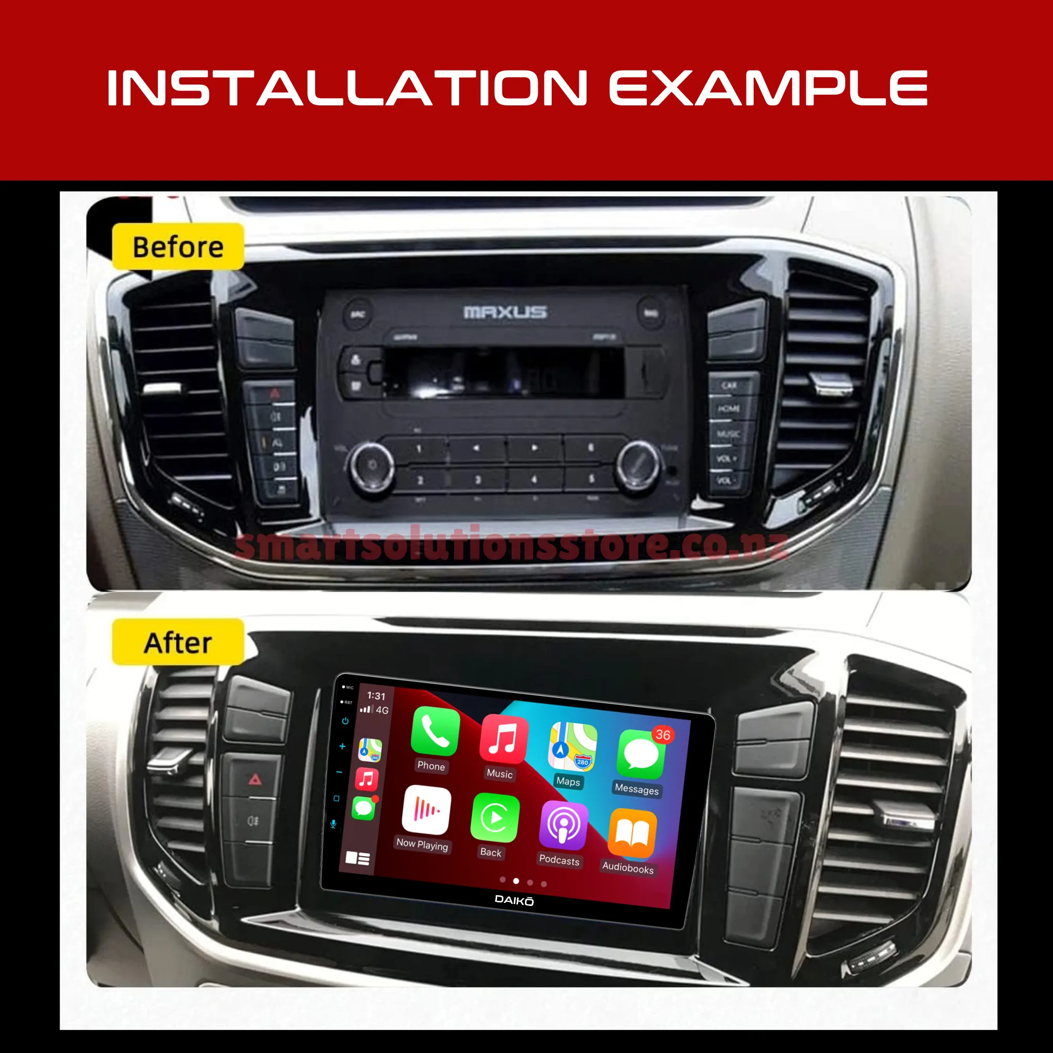 Daiko Multimedia Unit Wireless Carplay Android Auto For LDV V80 2018-2023