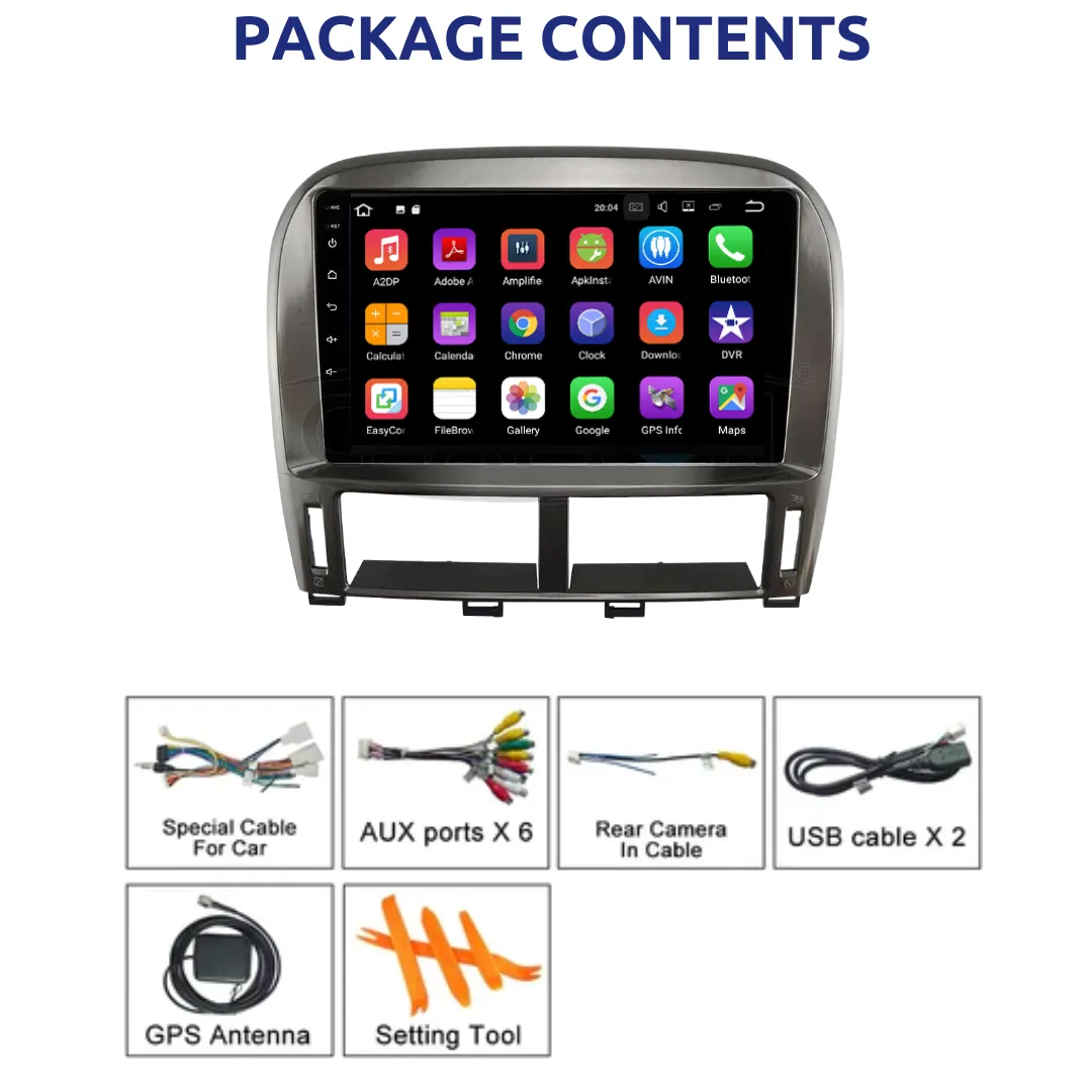 Daiko Multimedia Unit Wireless Carplay Android Auto For Lexus LS430 2001-2006
