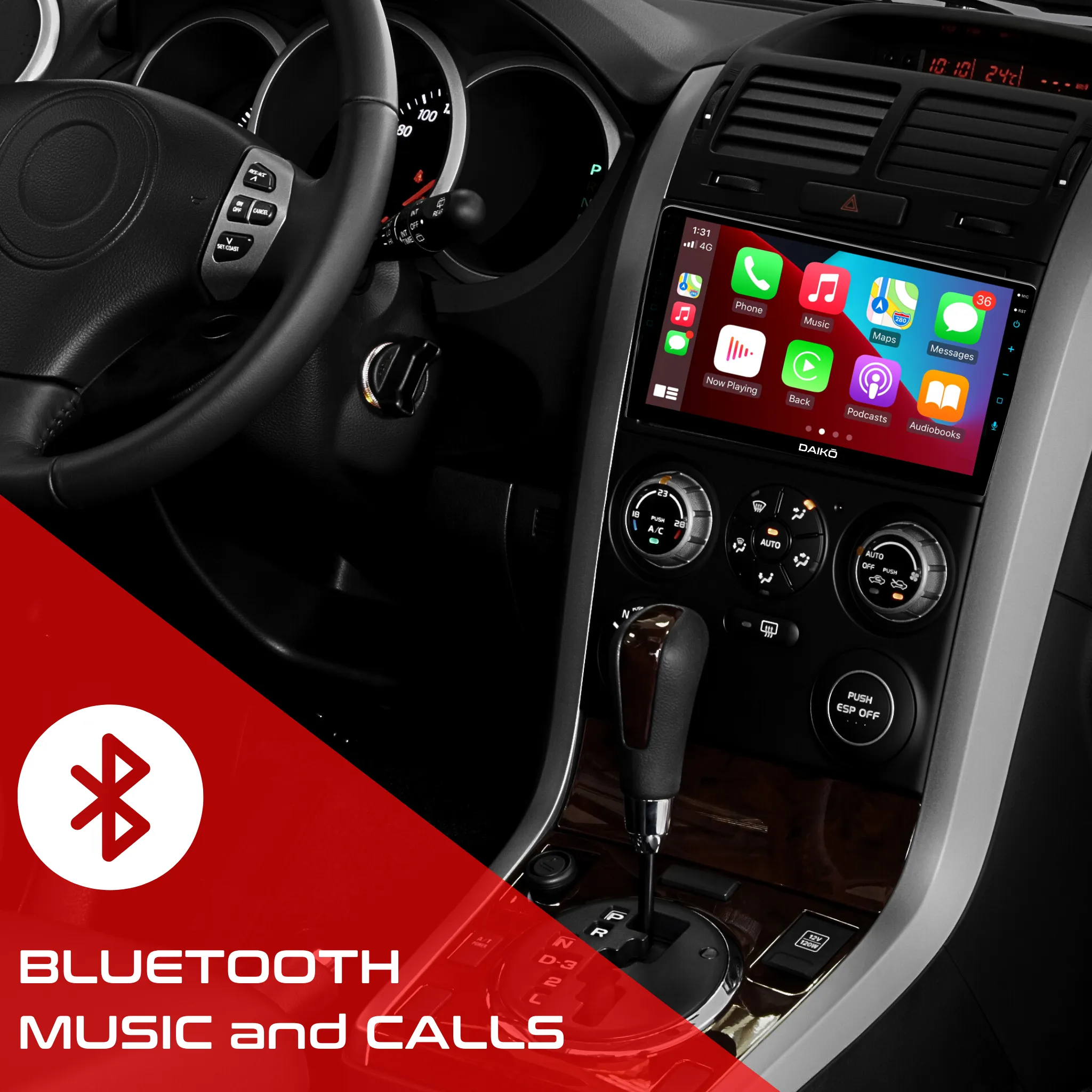 Daiko Multimedia Unit Wireless Carplay Android Auto For NISSAN Note 2014-2017