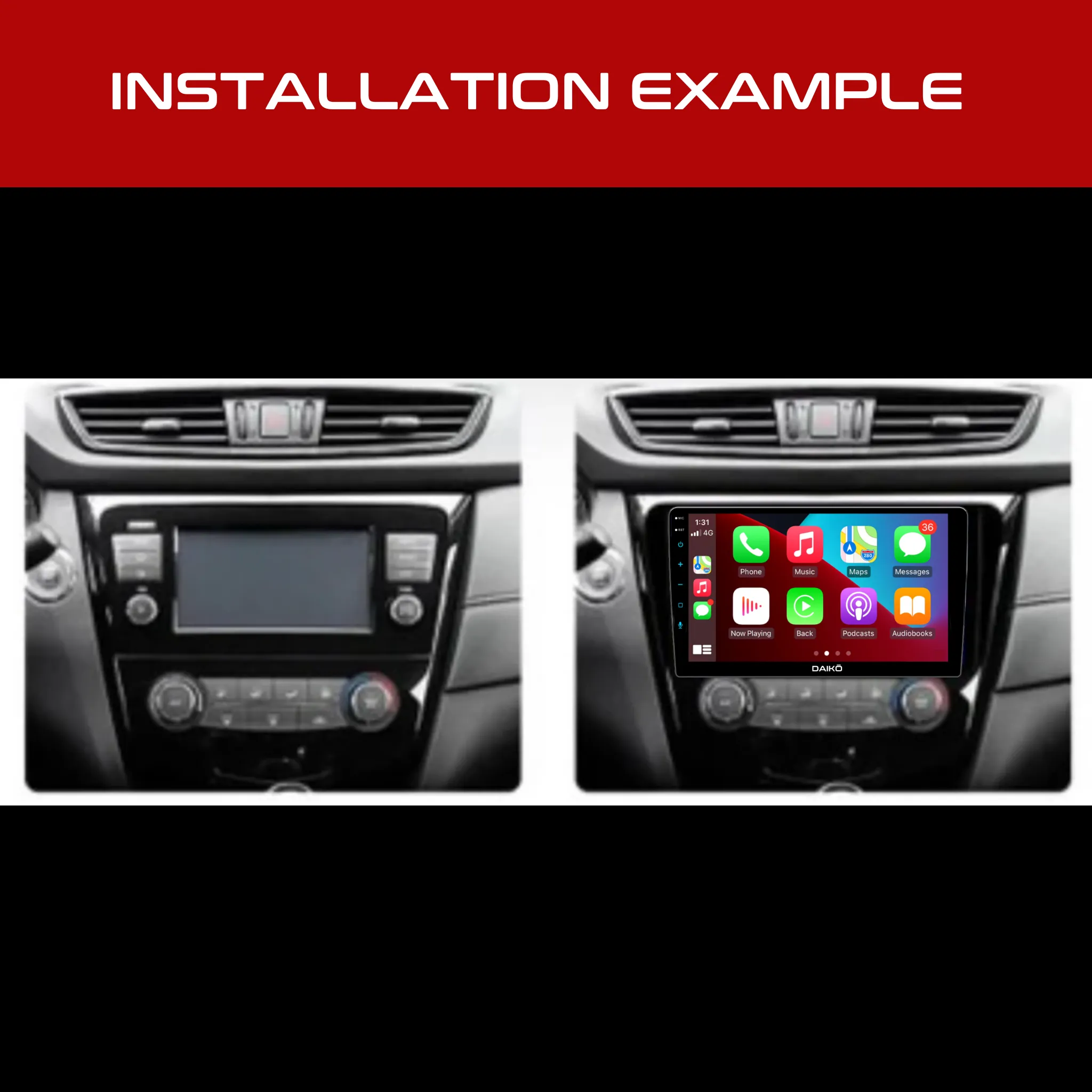 Daiko Multimedia Unit Wireless Carplay Android Auto For Nissan X-Trail 2013-2022