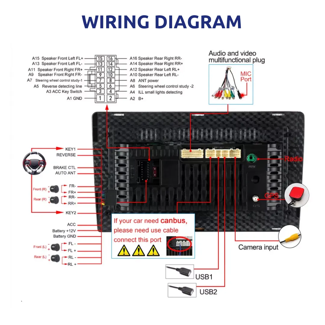 Daiko Multimedia Unit Wireless Carplay Android Auto For Toyota Alphard 2008-2015