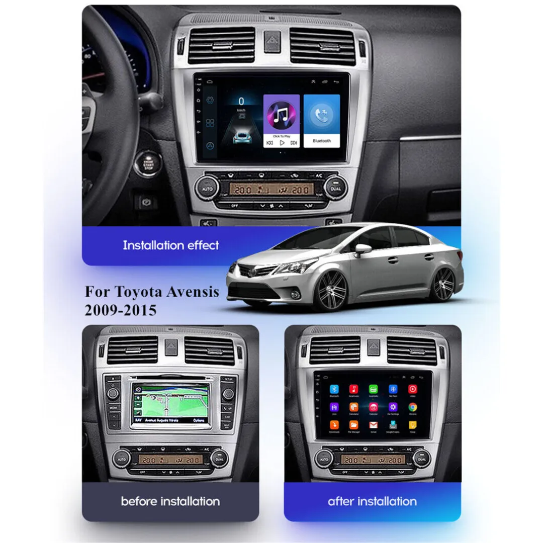 Daiko Multimedia Unit Wireless Carplay Android Auto For Toyota Avensis 2009-2015