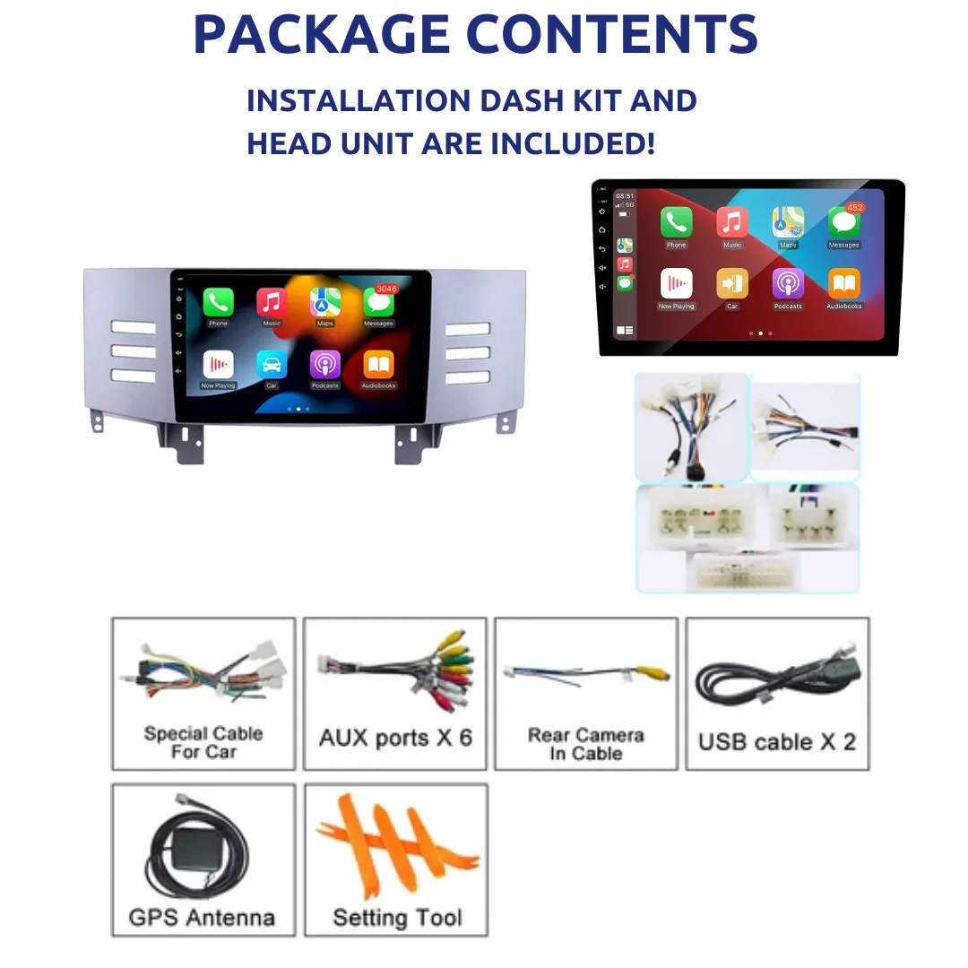 Daiko Multimedia Unit Wireless Carplay Android Auto For Toyota Mark X 2005-2009