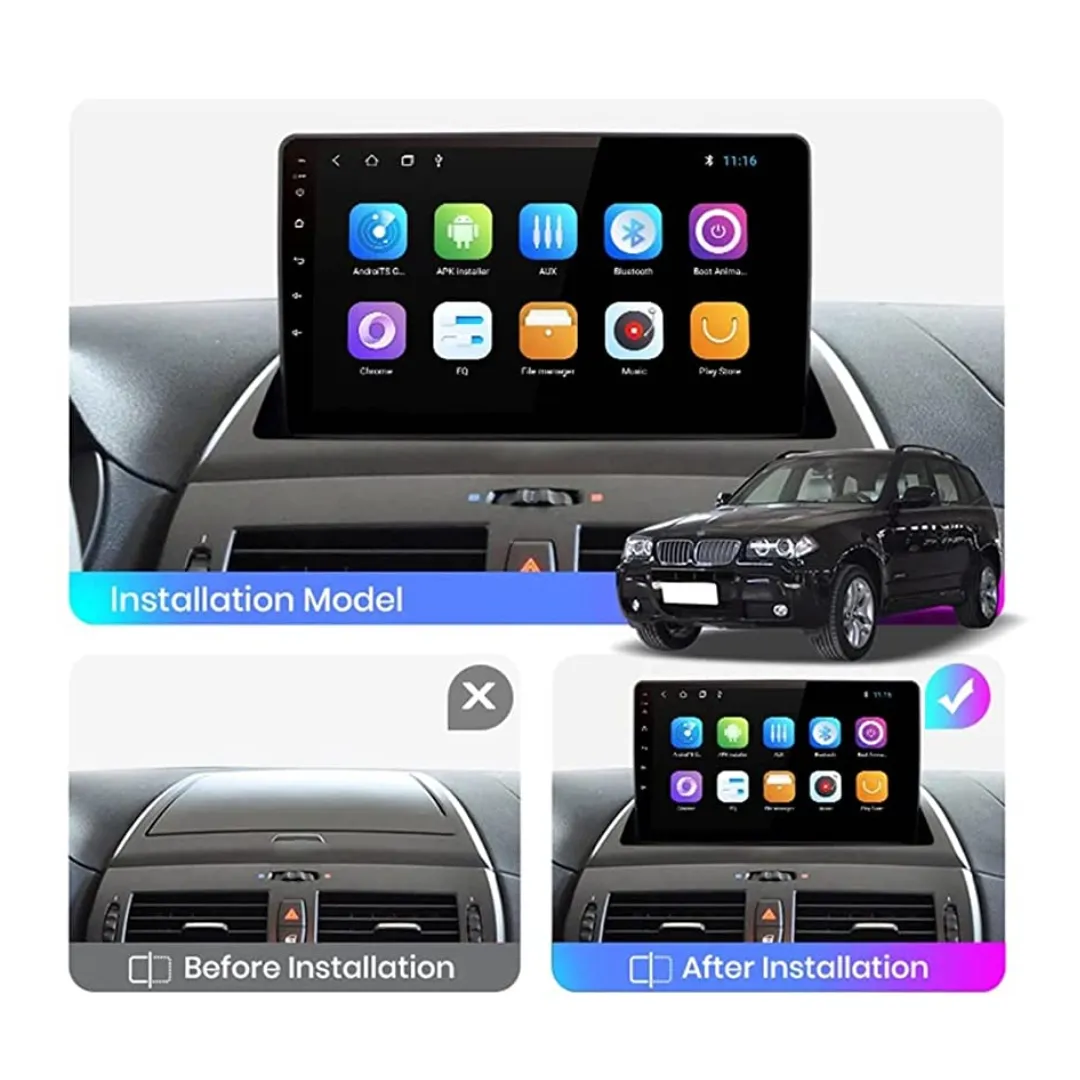 Daiko Multimedia Unit Wireless Carplay Android Auto GPS For BMW X3 E83 2004-2012