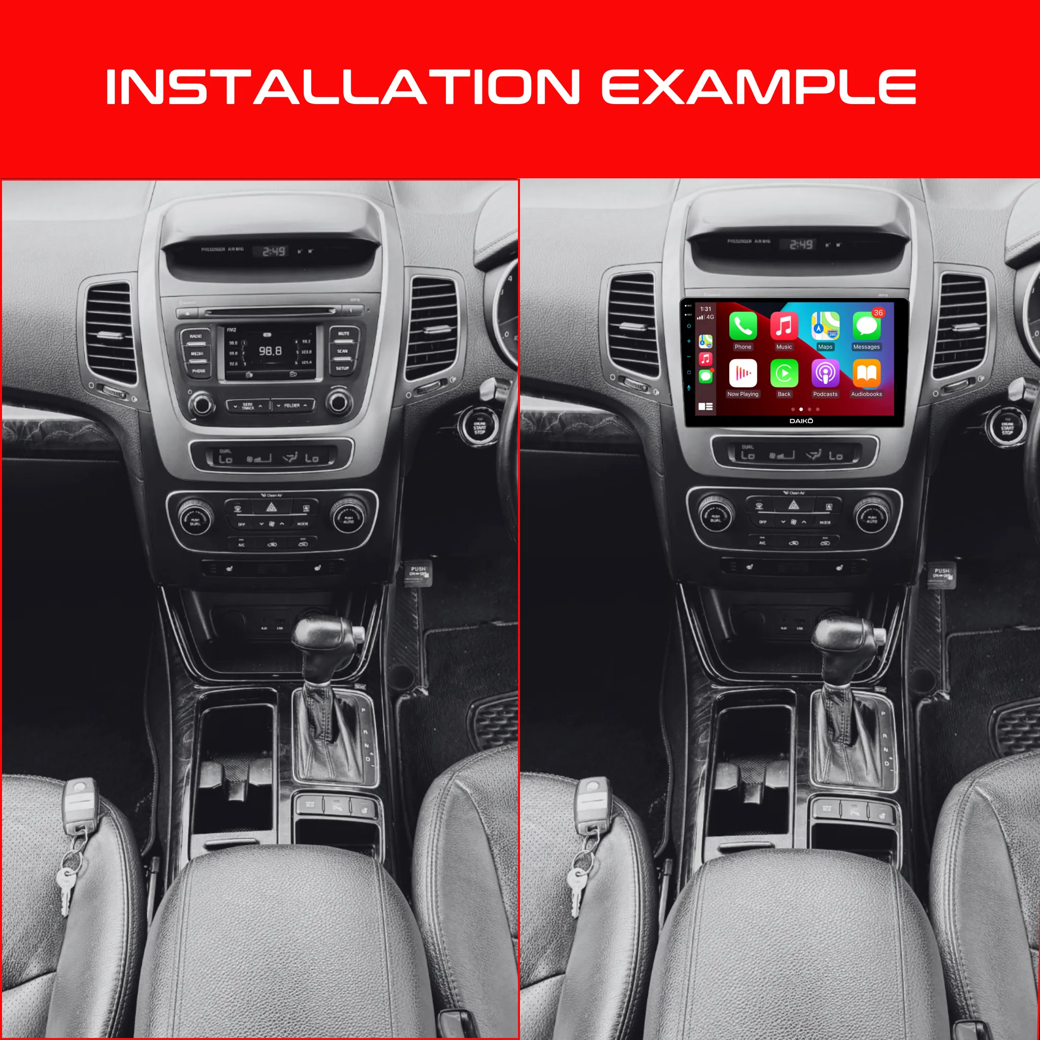 Daiko Multimedia Unit Wireless Carplay Android Auto GPS For Kia Sorento 2013-15