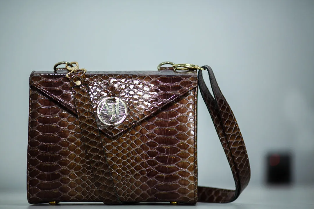 Dame Oxblood Snakeskin Bag (Hybrid)