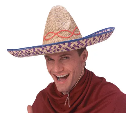 Embroiderd Straw Sombrero