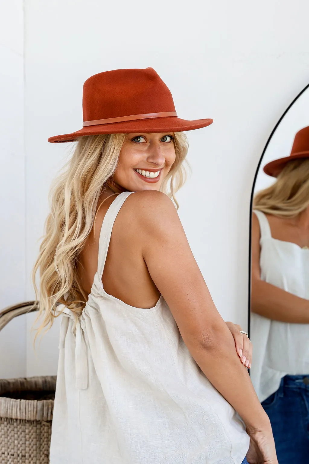 Fedora Winter Hat Terracotta