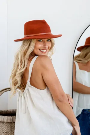 Fedora Winter Hat Terracotta