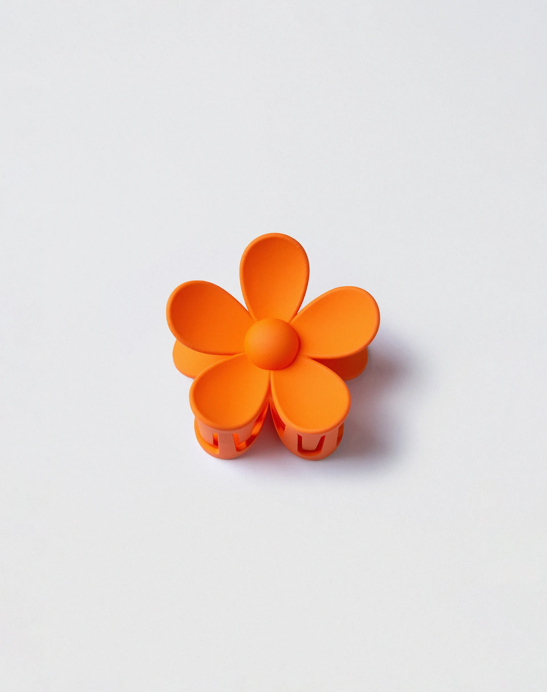 Flower Hair Claw in Orange