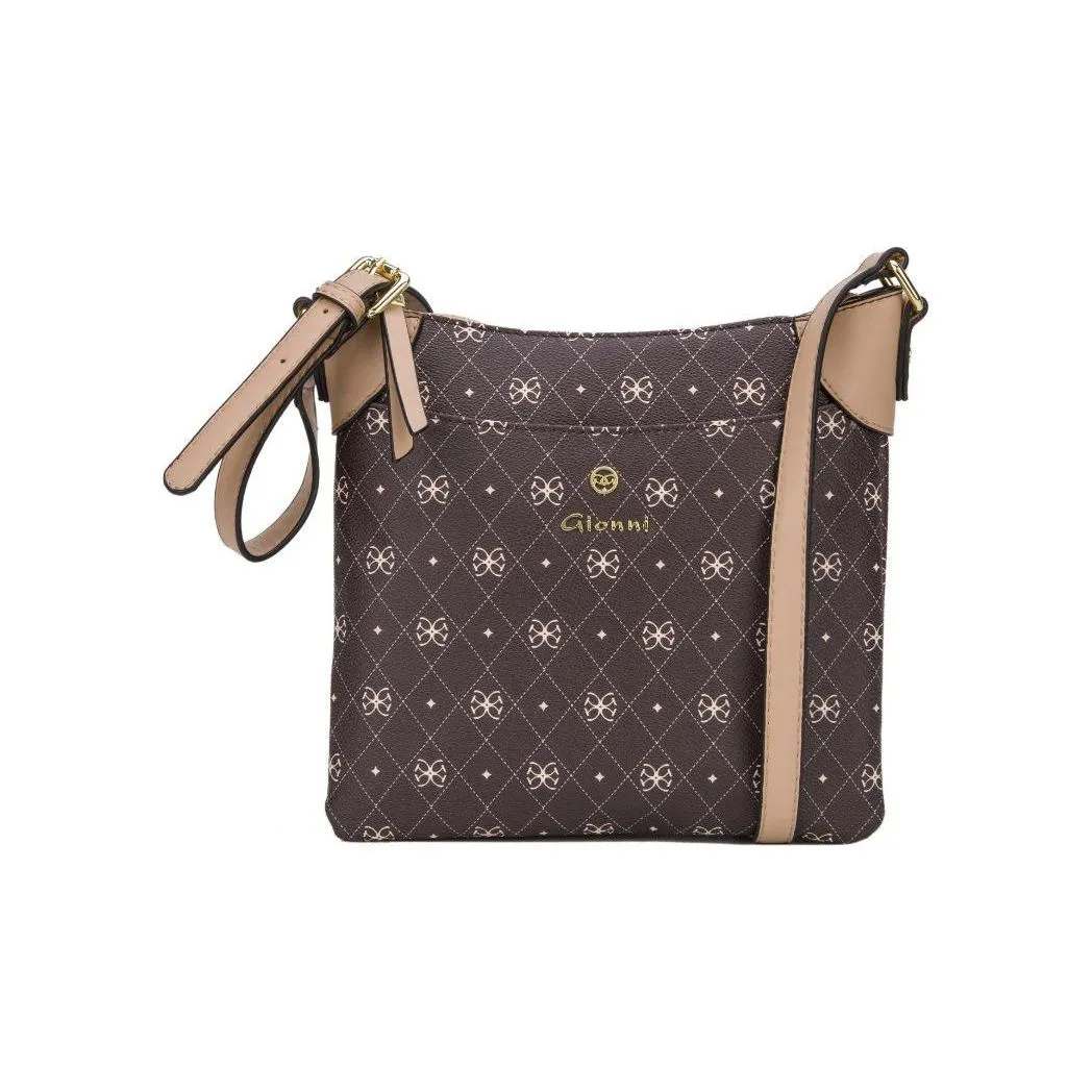 Gionni Aruba Monogram Crossbody Bag - Brown