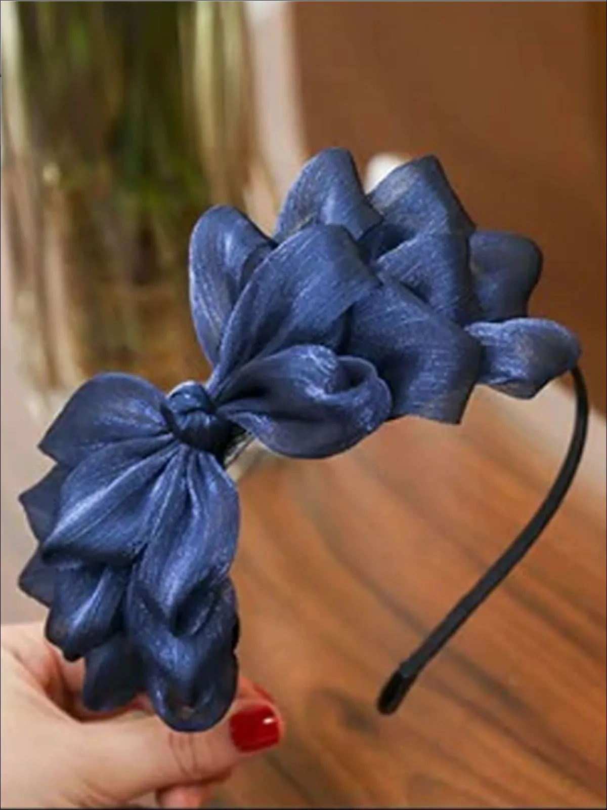 Girls Floral Ribbon Headband