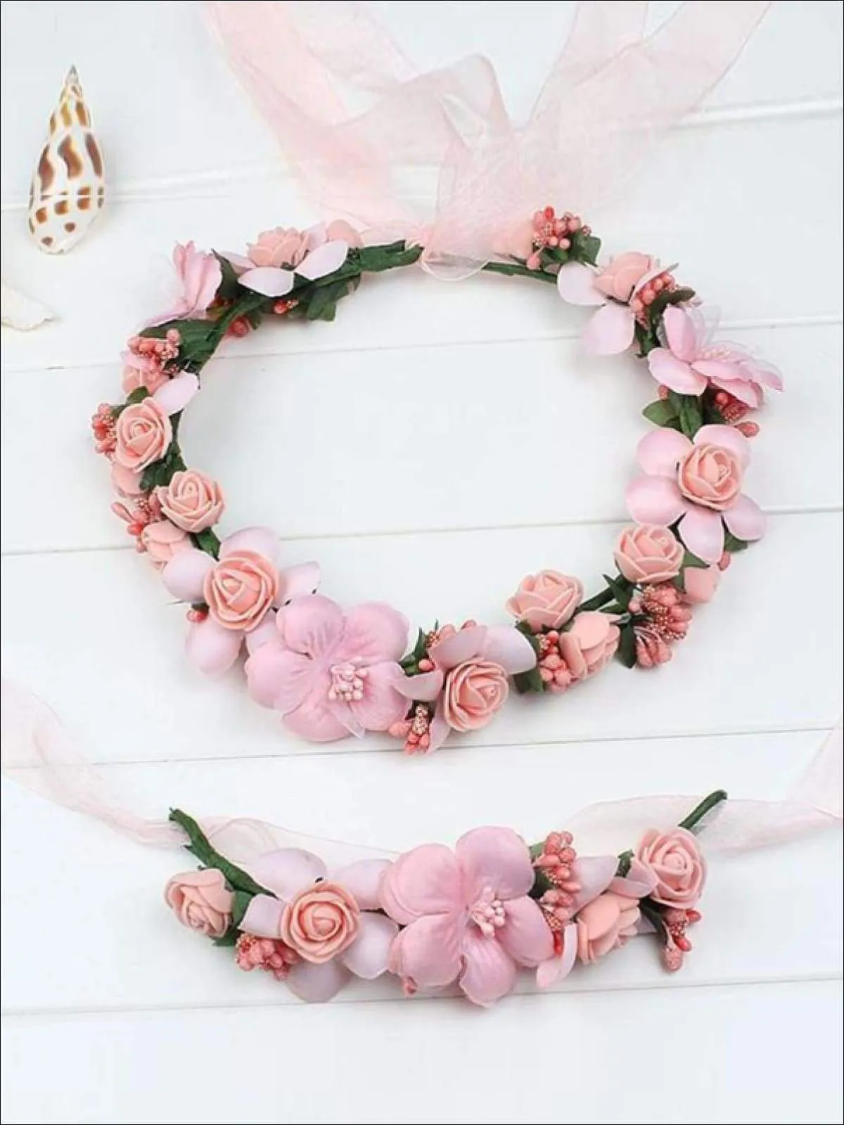 Girls Flower Halo Set