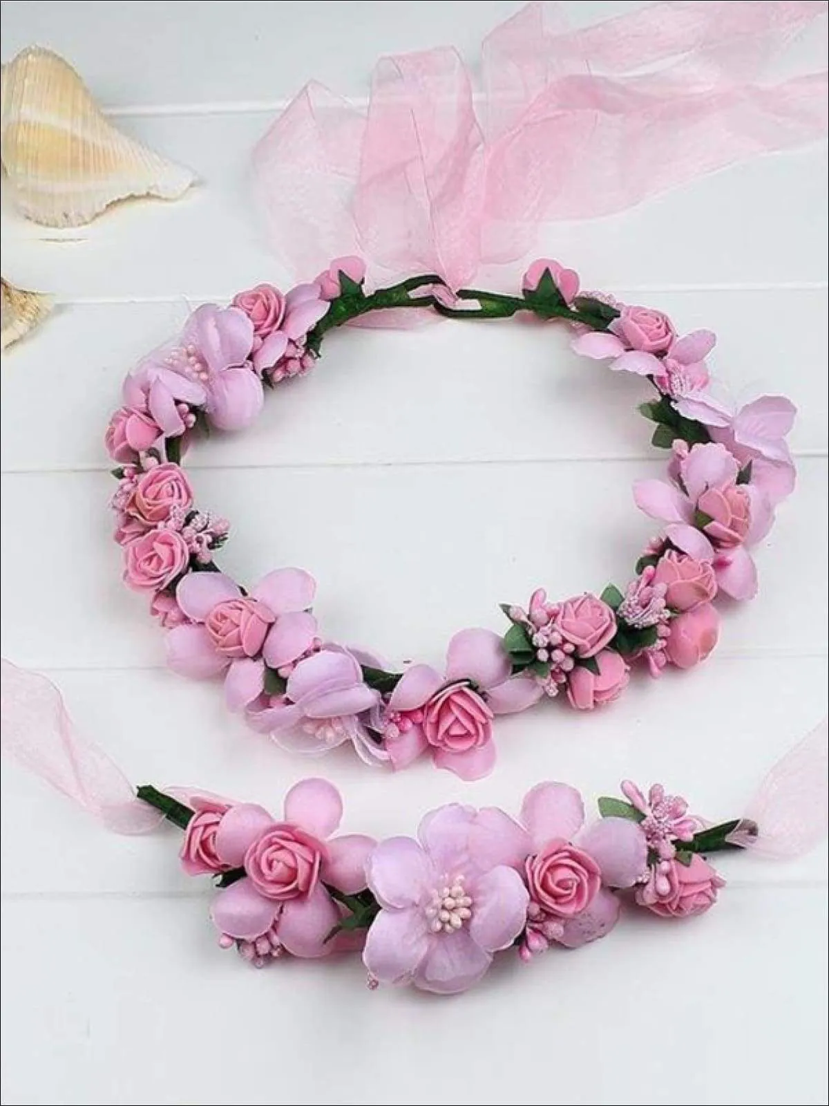 Girls Flower Halo Set
