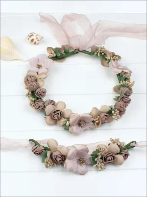 Girls Flower Halo Set