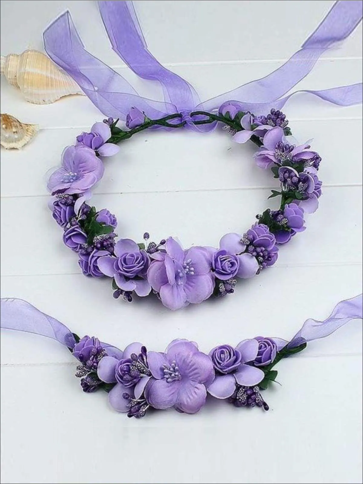 Girls Flower Halo Set