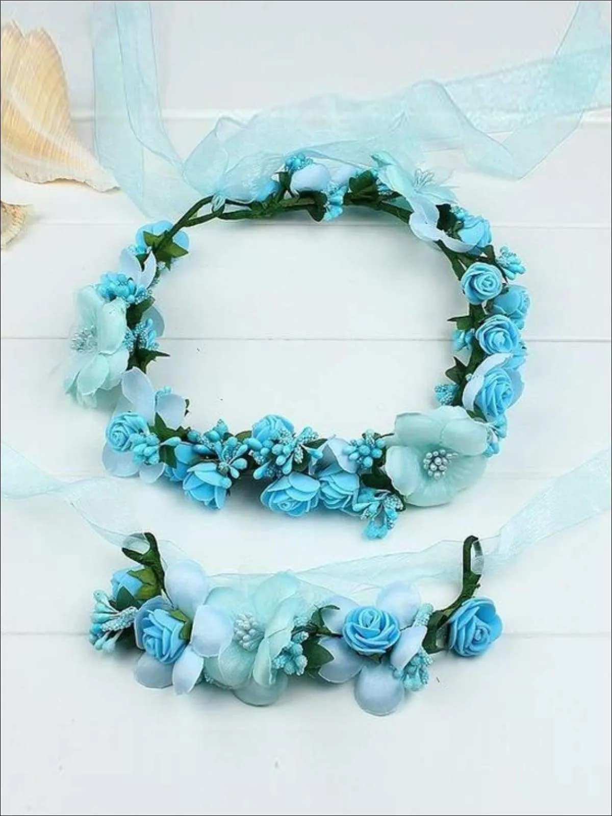 Girls Flower Halo Set