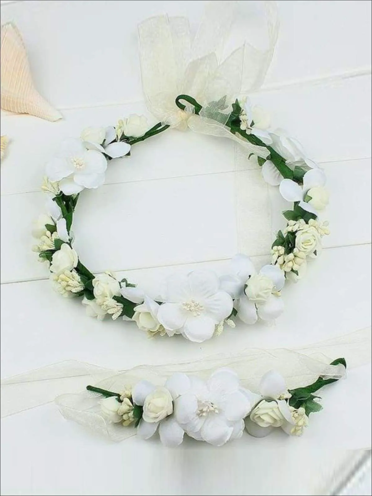 Girls Flower Halo Set