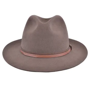Gladwin Bond Brown Snap Brim Fur Felt Fedora Hat
