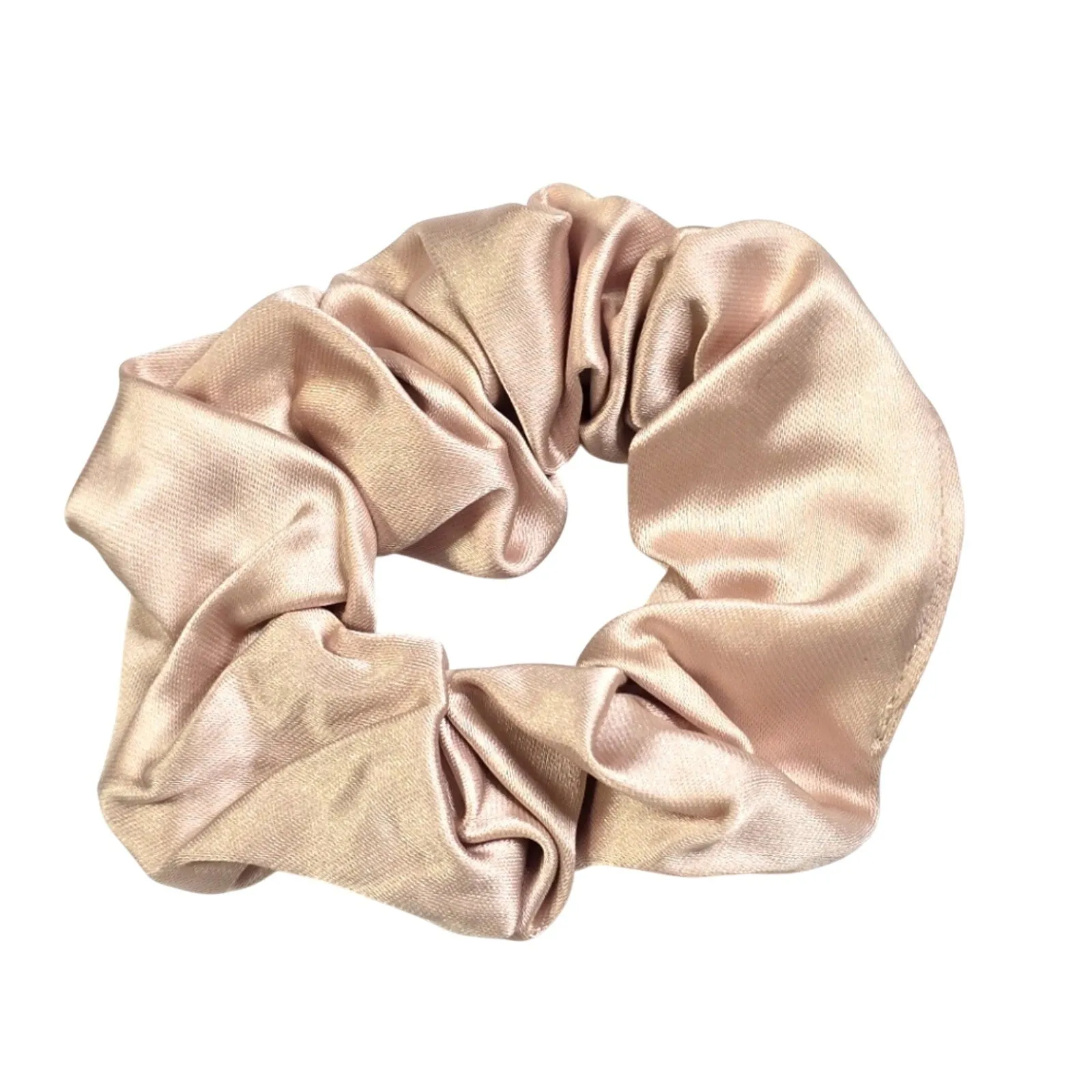 Gold Cream Hair Tie Accessories Scrunchie Handmade Satin SB27