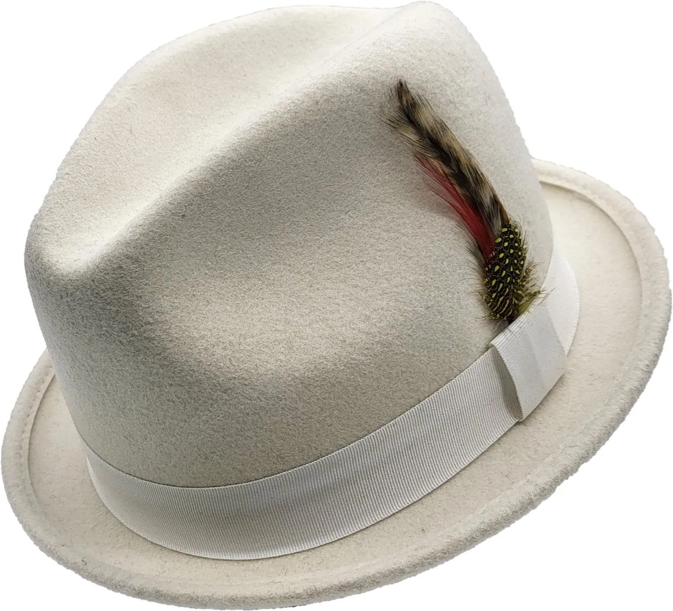 Grey Wool Felt Trilby Hat