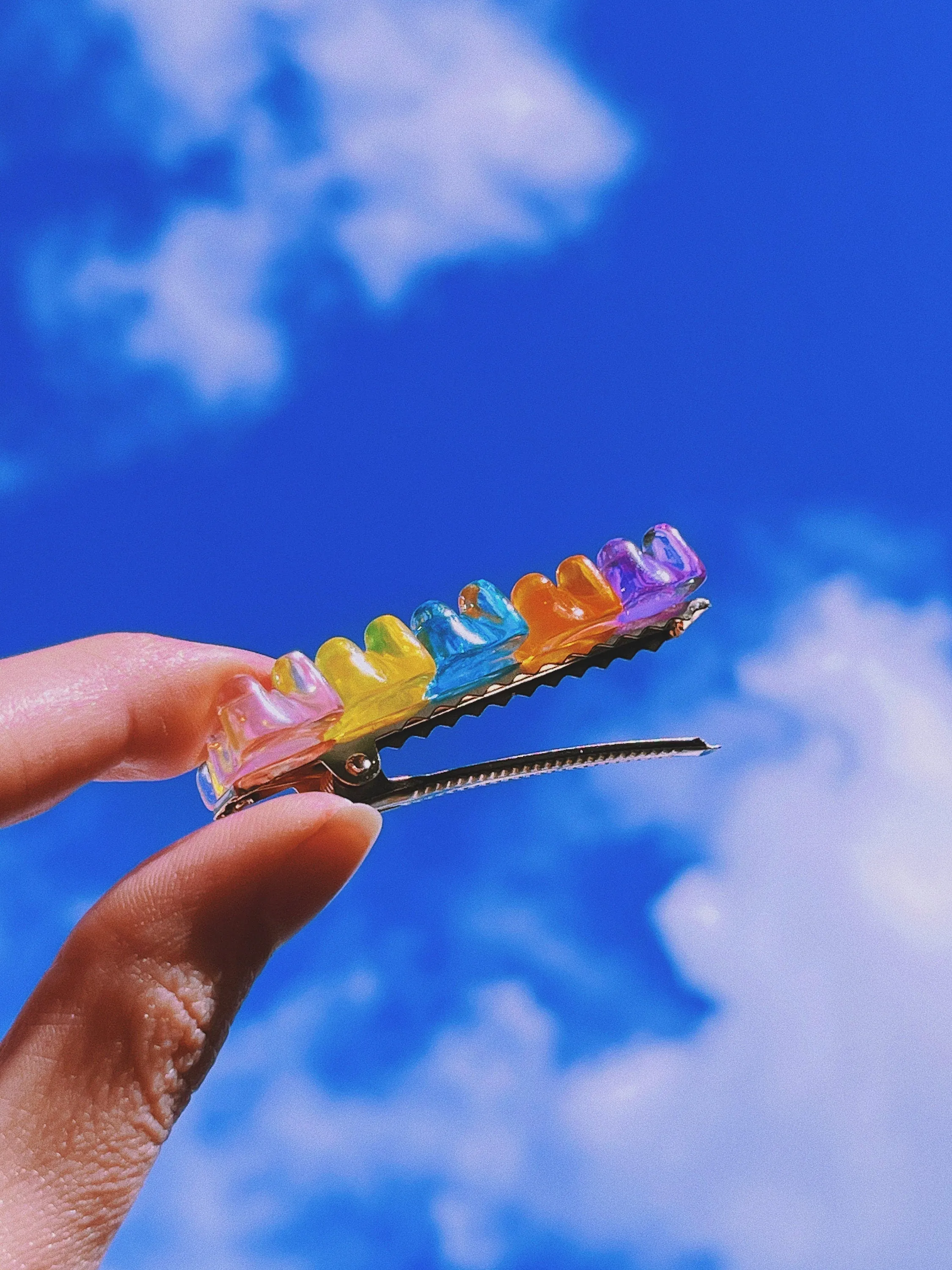 Gummy Bear Clip Barrette - Pair
