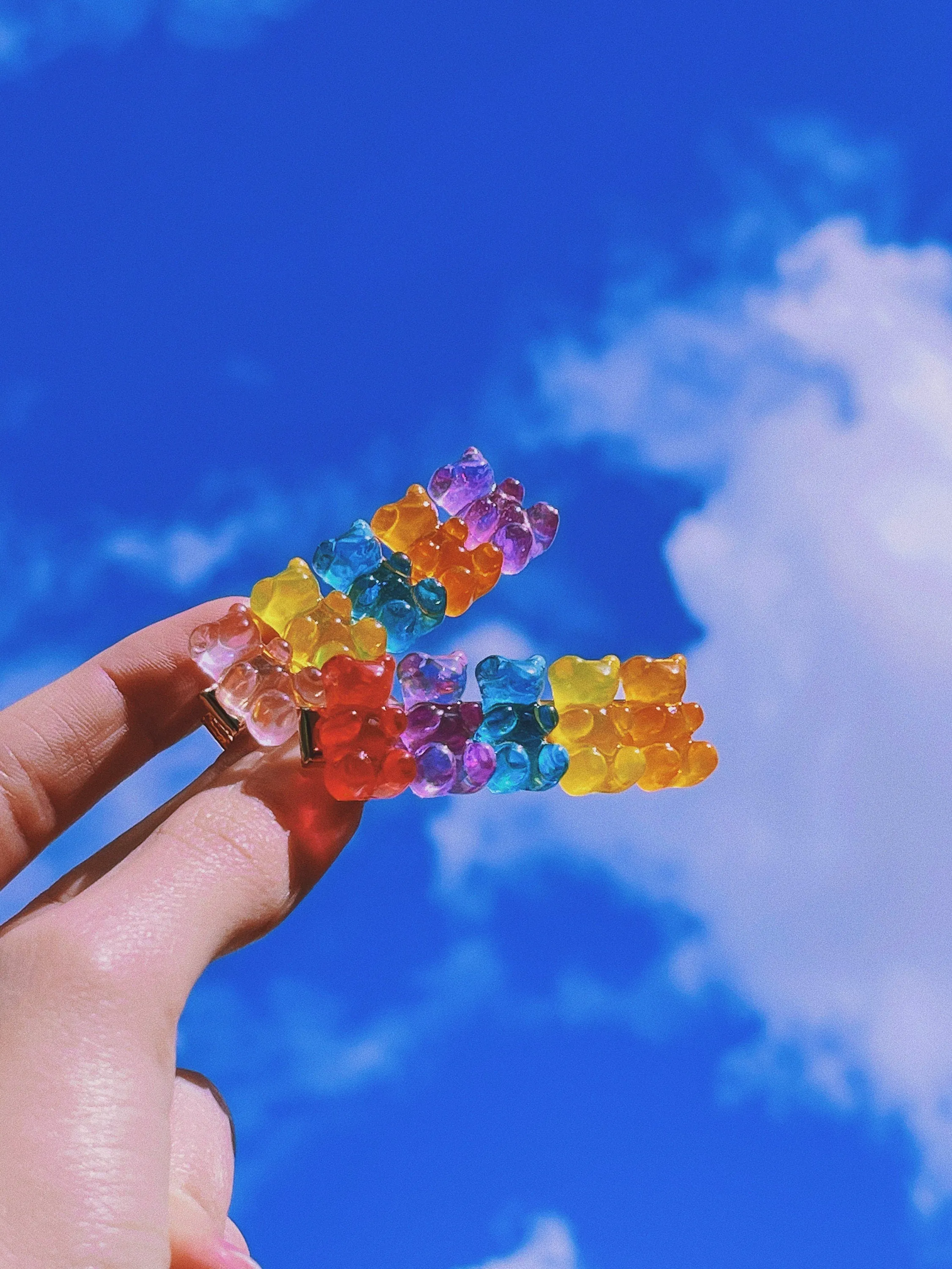 Gummy Bear Clip Barrette - Pair