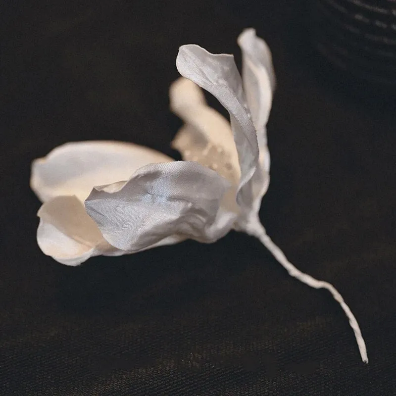 Handmade Satin Flower Petal Bridal Hairpins
