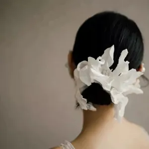 Handmade Satin Flower Petal Bridal Hairpins