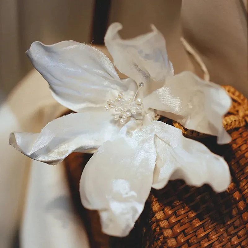 Handmade Satin Flower Petal Bridal Hairpins