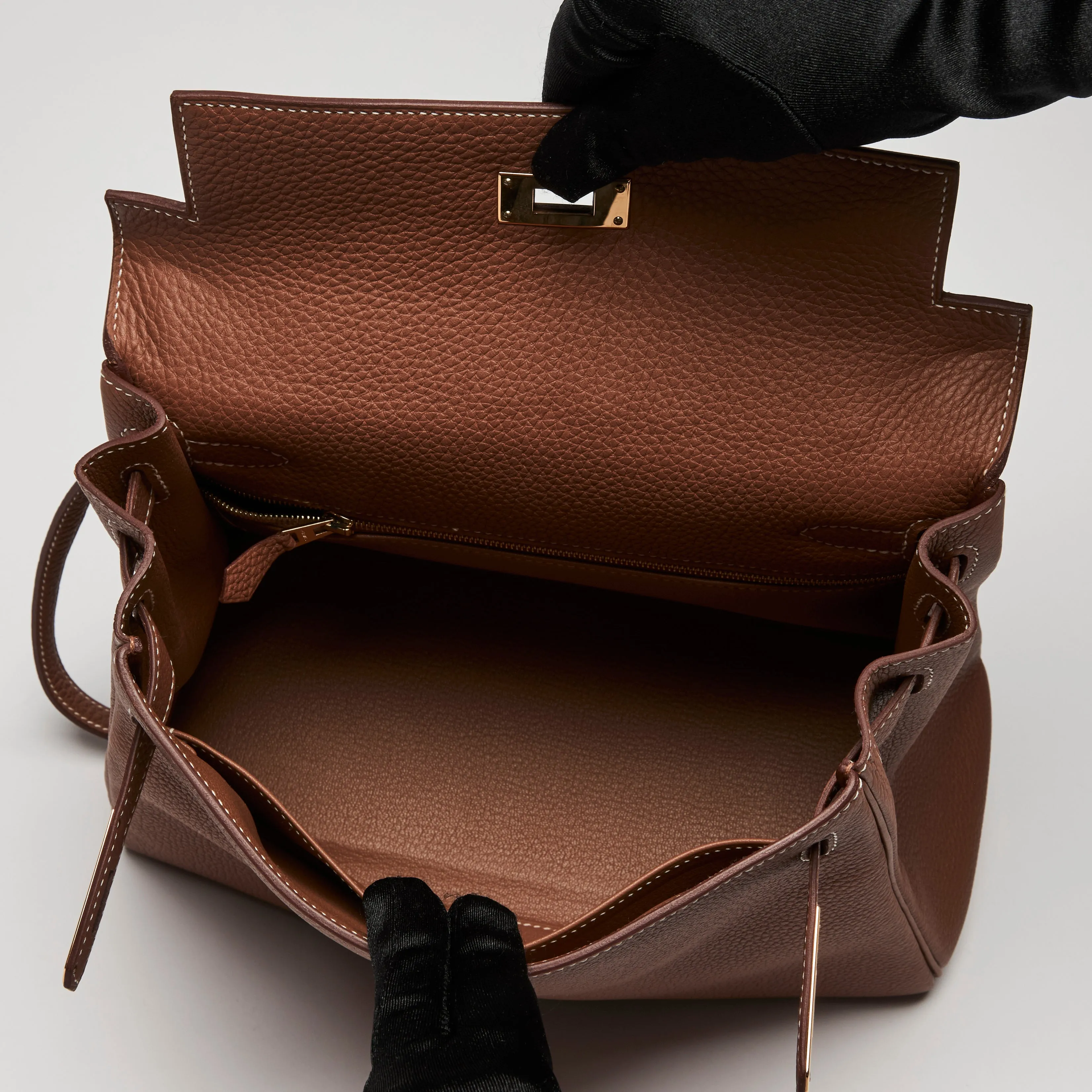 Hermes Gold Togo Leather Kelly 28