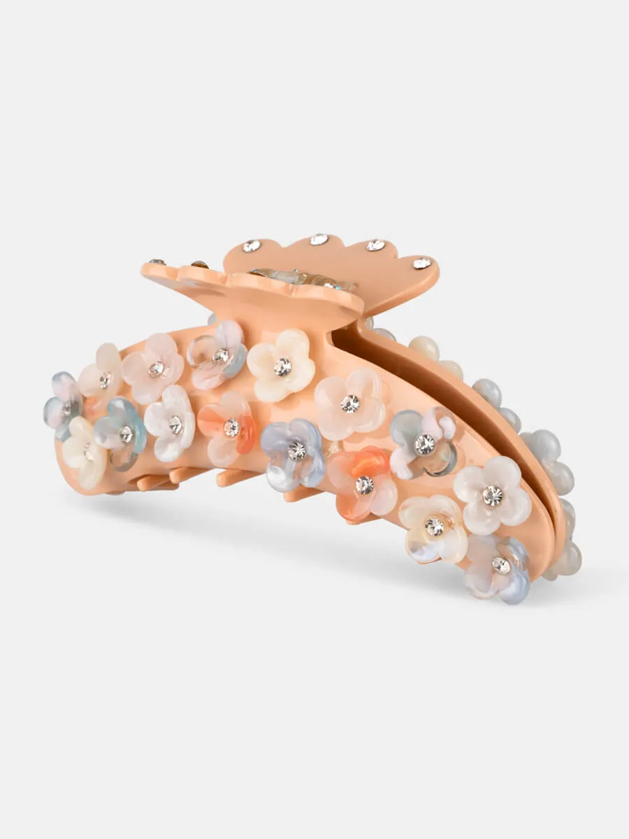 I Can Buy Myself Flowers Hairgrip - Beige