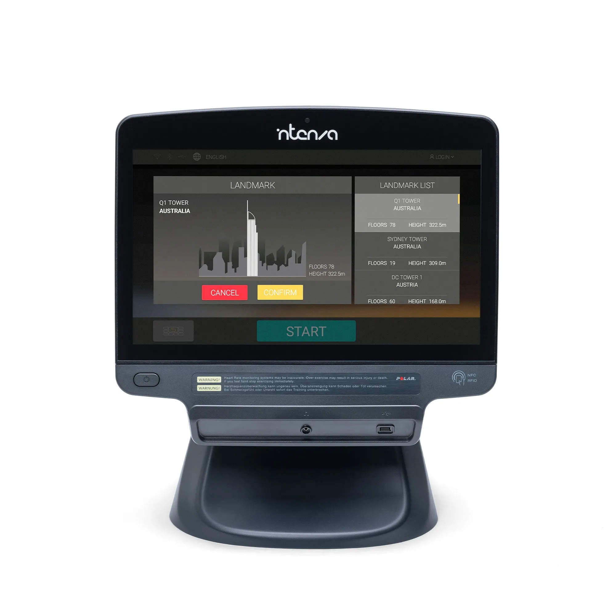 Intenza 550Te2  Commercial Treadmill with 19" Touchscreen