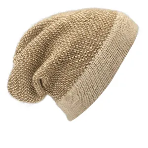 Interwoven Alpaca Beanie - Camel