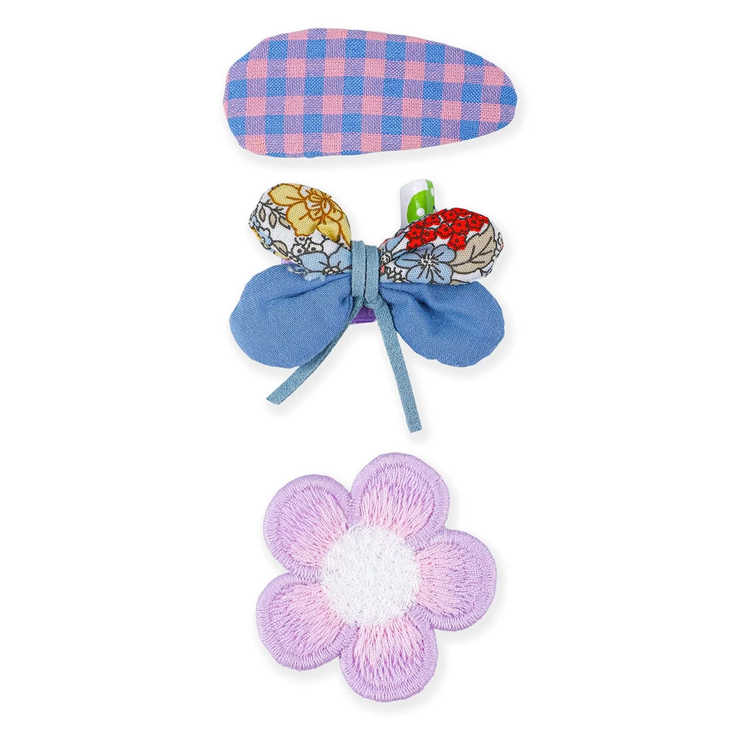 Iris Bows Hair Clips Set 7 Pcs - Multicolour