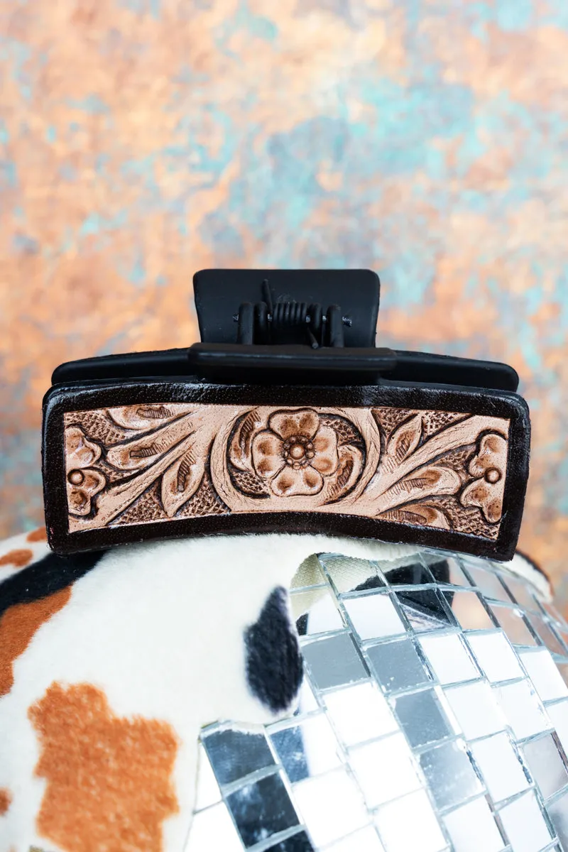 Jasper Junction Faux Leather Hair Claw