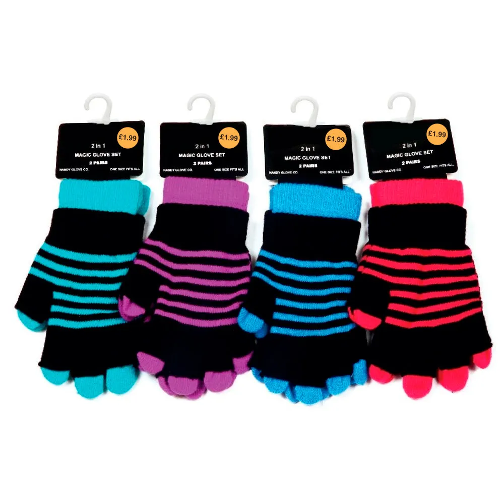 Kids 2 in 1 Magic Glove Sets (One Size) - Assorted Colours