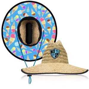Kids Under Brim Straw Hat | Ice Cream
