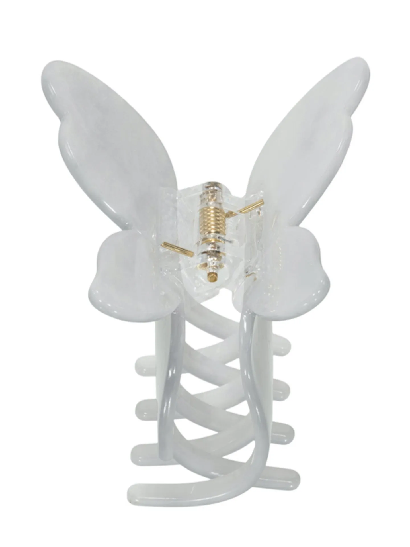 Large butterfly claw, white shimmer