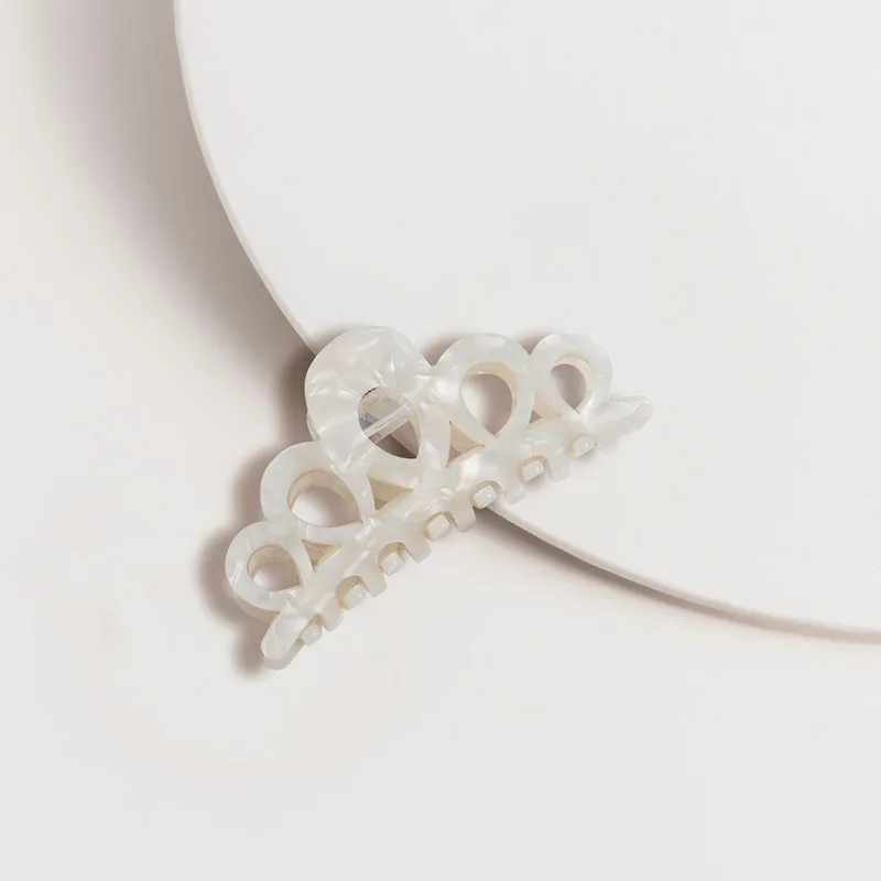 Large Circles Croc Clip - Cream
