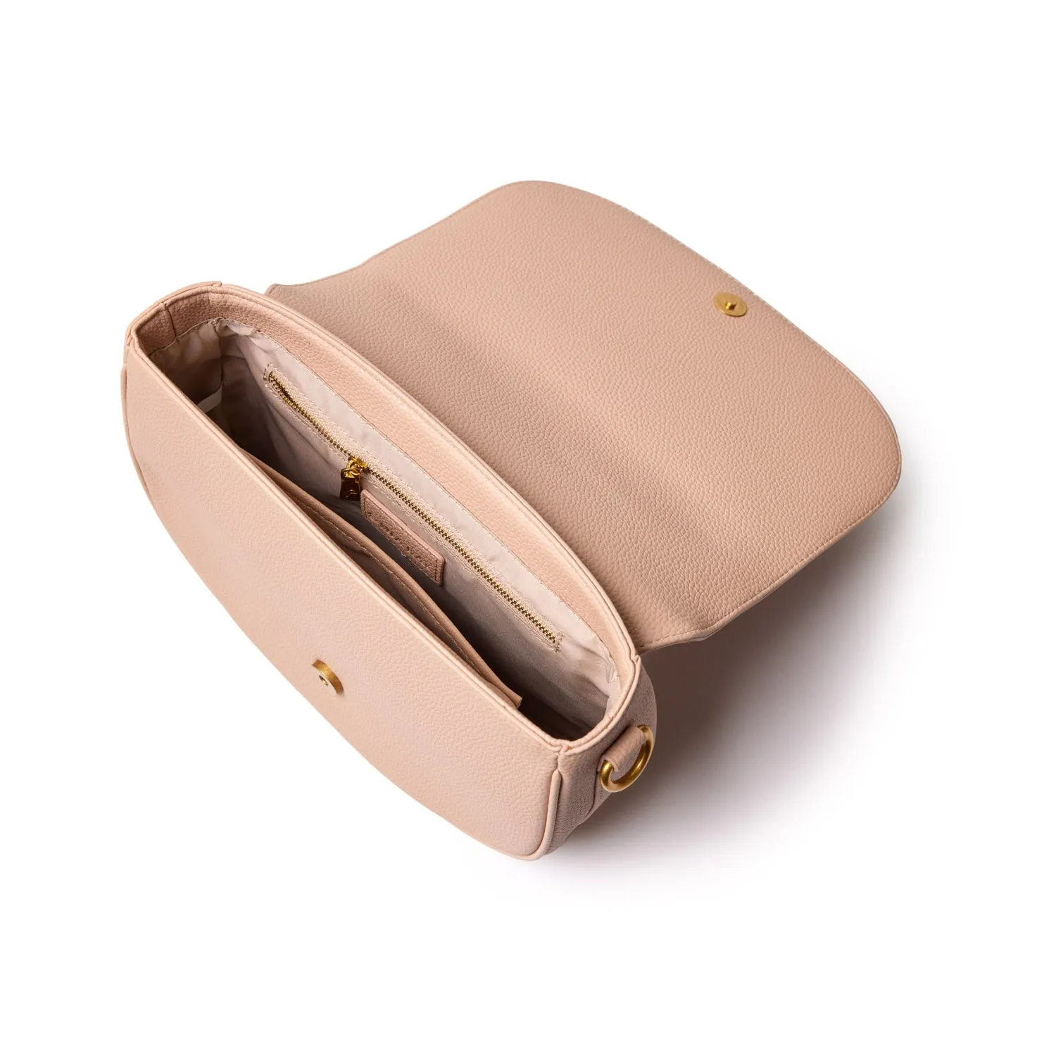 LARGE PEBBLE SHOULDER BAG - NUDE