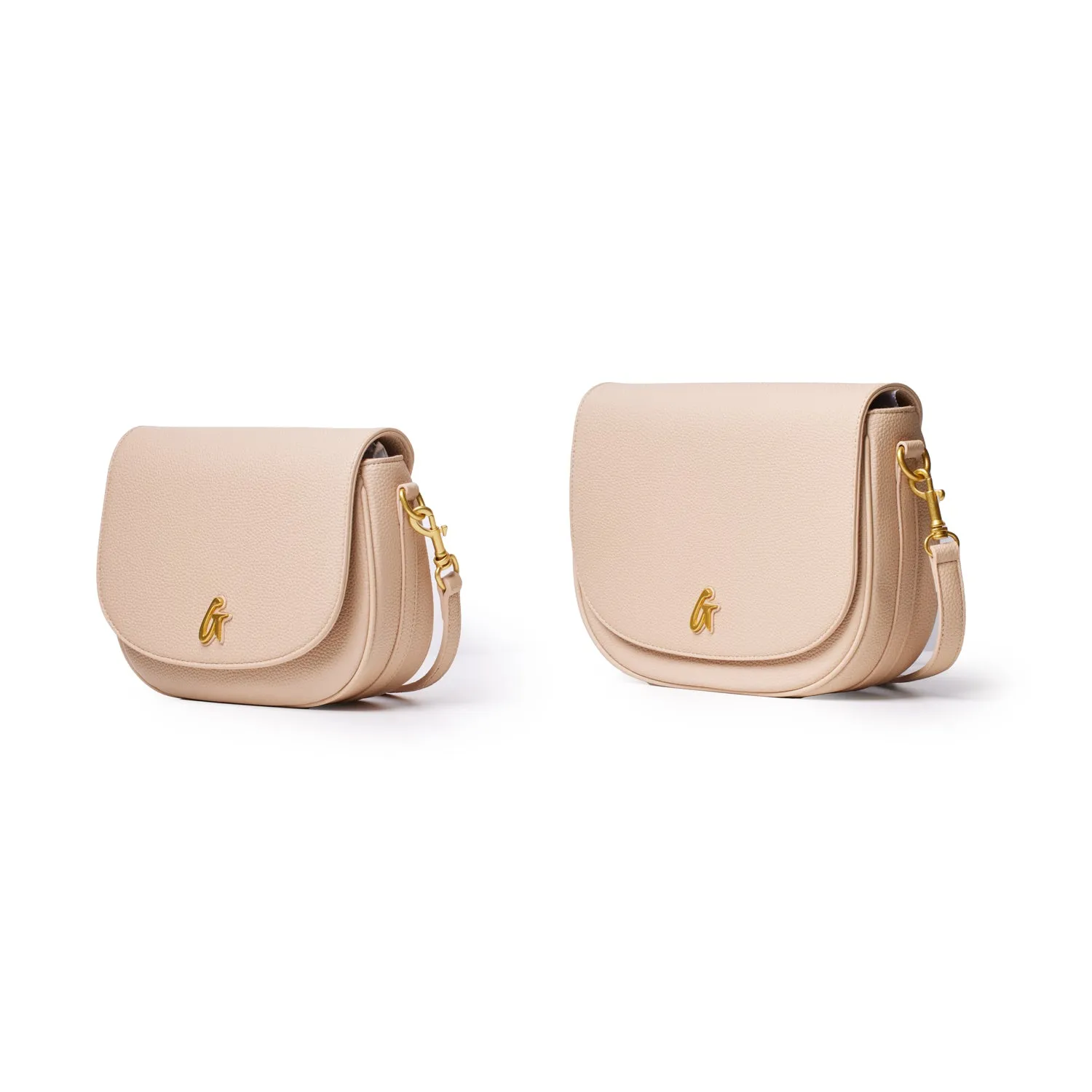 LARGE PEBBLE SHOULDER BAG - NUDE