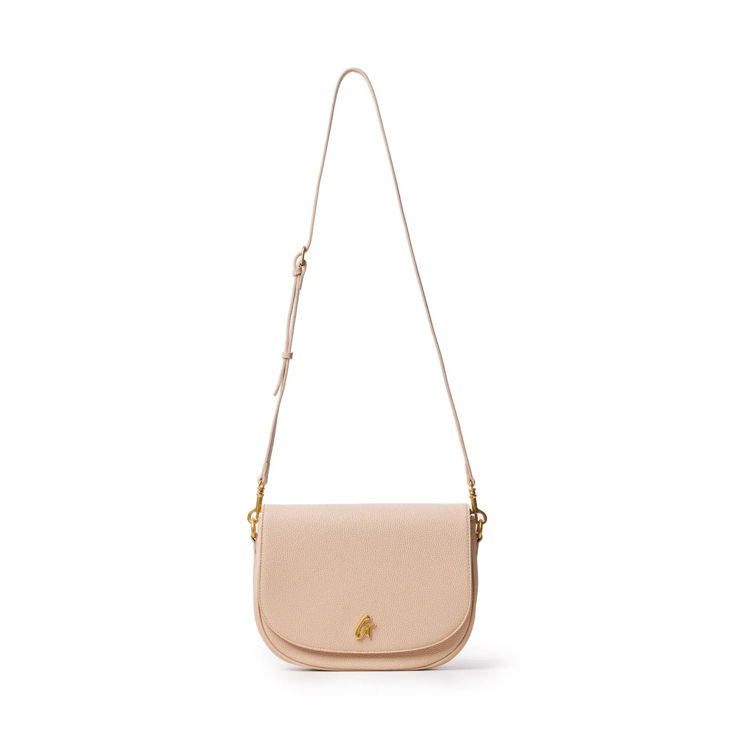 LARGE PEBBLE SHOULDER BAG - NUDE