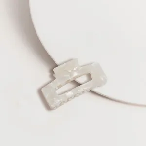 Large Rectangle Croc Clip - Cream