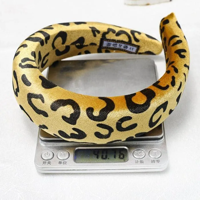Leopard Print Ginger Color Padded Headband