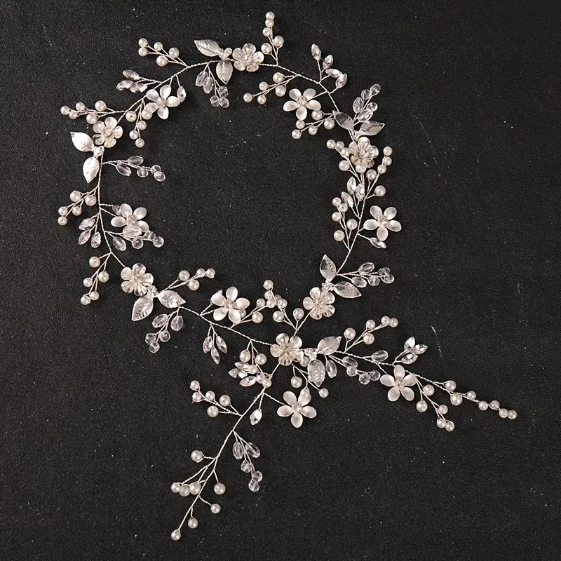 Long Flower Luxury Bridal Headband