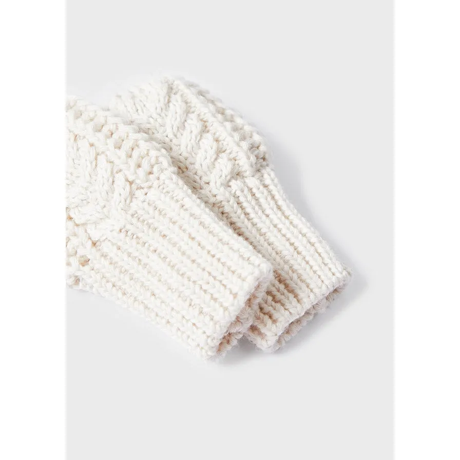 Mayoral Hat & Mittens 2-Piece Set - Cream