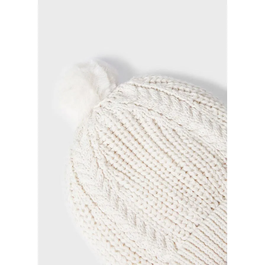 Mayoral Hat & Mittens 2-Piece Set - Cream