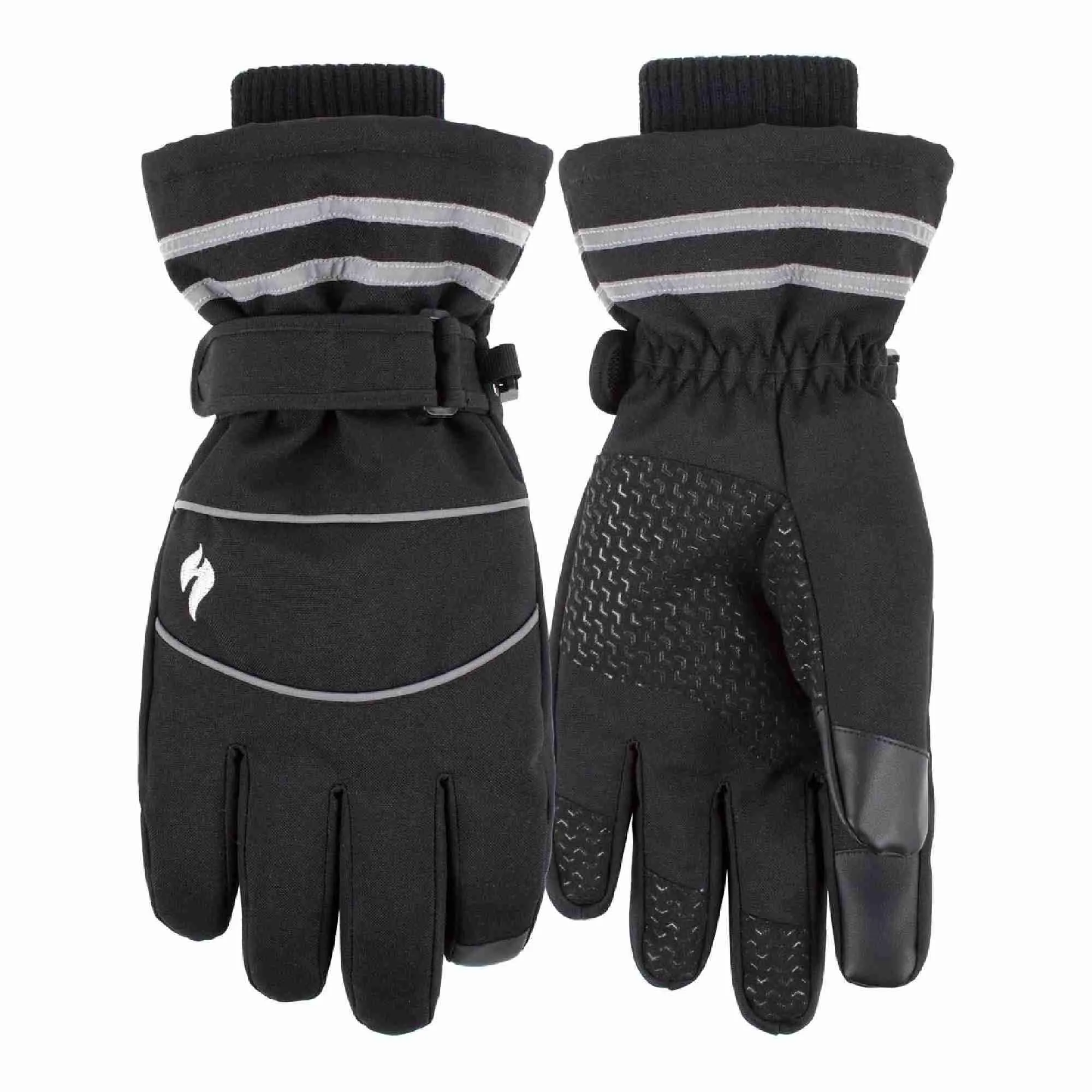 Mens Hi Vis Reflective Thermal Work Gloves with Touchscreen Fingertips
