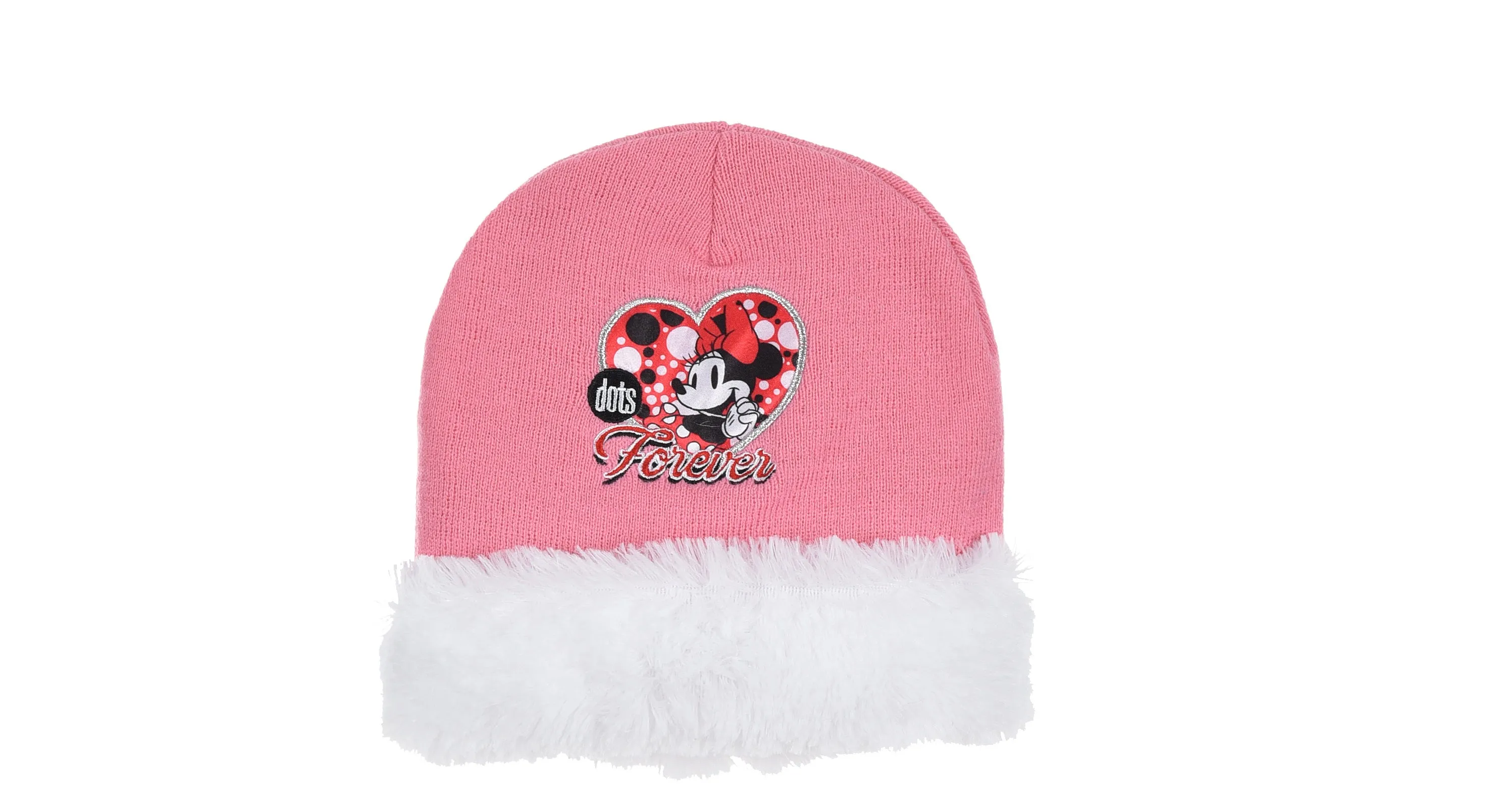 Minnie Mouse Hat, Scarf And Gloves Set Pink/White